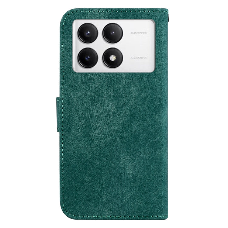 For Xiaomi Poco F6 Pro Little Tiger Embossed Leather Phone Case