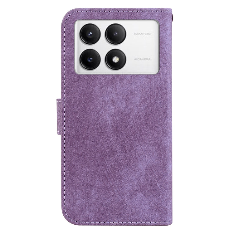 For Xiaomi Poco F6 Pro Little Tiger Embossed Leather Phone Case
