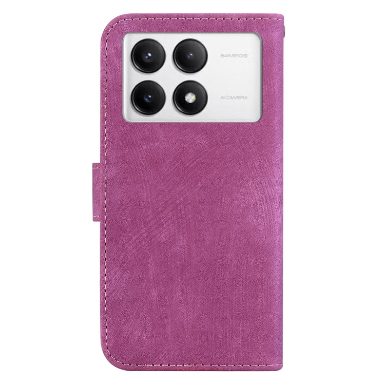 For Xiaomi Poco F6 Pro Little Tiger Embossed Leather Phone Case