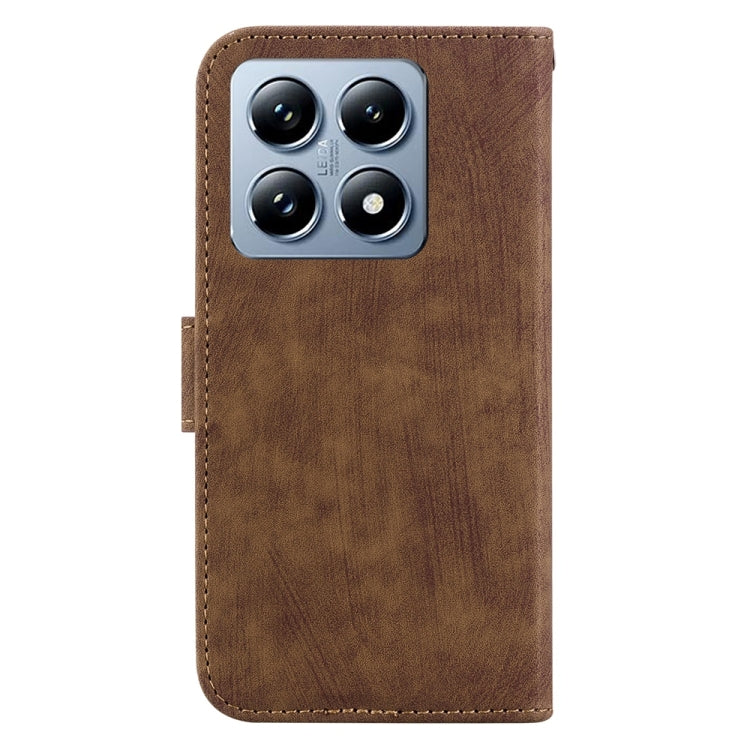 For Xiaomi 14T Little Tiger Embossed Leather Phone Case