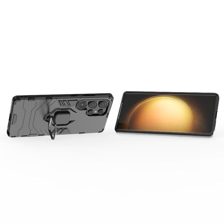 For Samsung Galaxy S25 Ultra 5G PC + TPU Shockproof Protective Phone Case with Magnetic Ring Holder