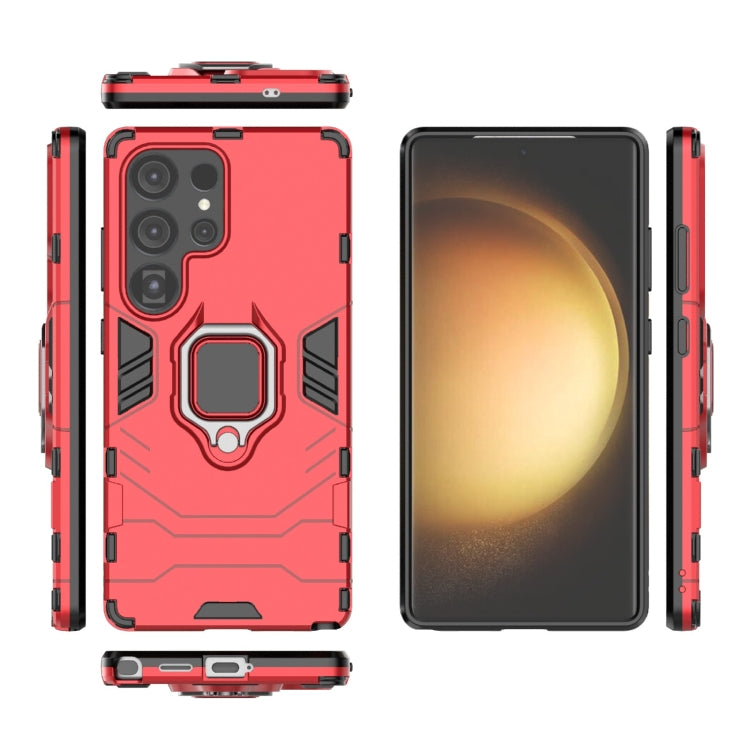 For Samsung Galaxy S25 Ultra 5G PC + TPU Shockproof Protective Phone Case with Magnetic Ring Holder