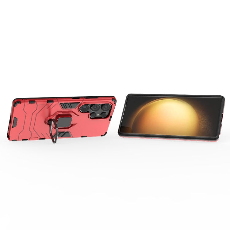 For Samsung Galaxy S25 Ultra 5G PC + TPU Shockproof Protective Phone Case with Magnetic Ring Holder