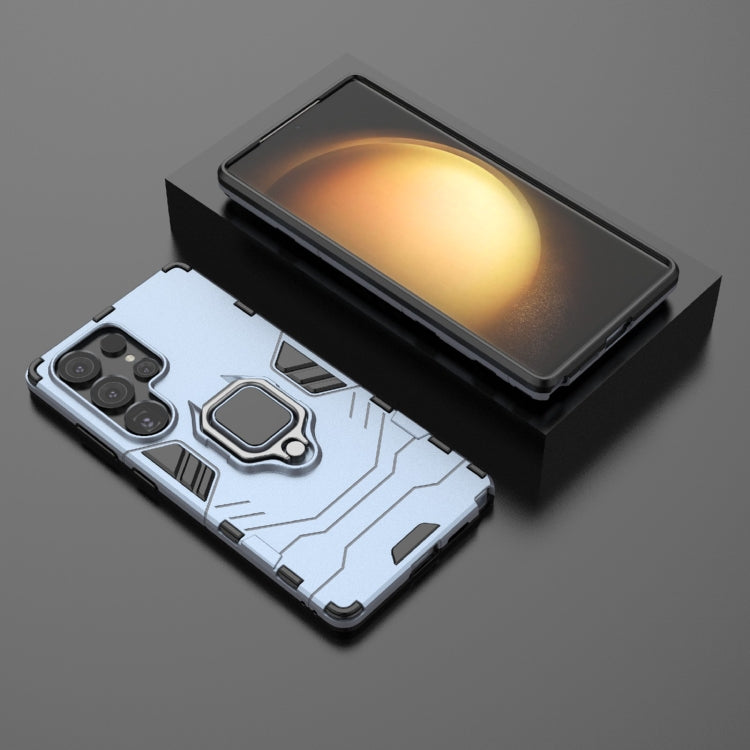 For Samsung Galaxy S25 Ultra 5G PC + TPU Shockproof Protective Phone Case with Magnetic Ring Holder