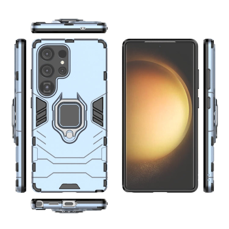For Samsung Galaxy S25 Ultra 5G PC + TPU Shockproof Protective Phone Case with Magnetic Ring Holder