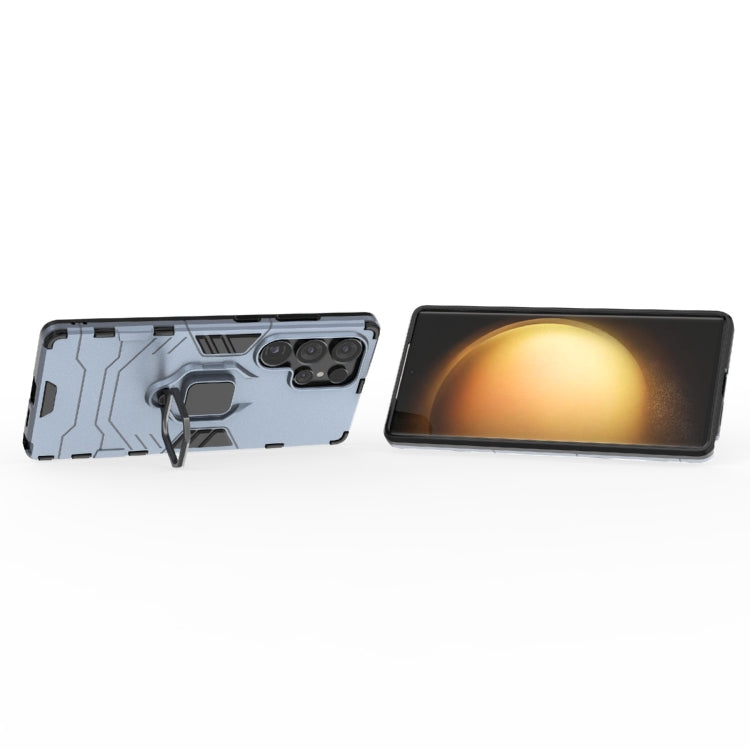 For Samsung Galaxy S25 Ultra 5G PC + TPU Shockproof Protective Phone Case with Magnetic Ring Holder