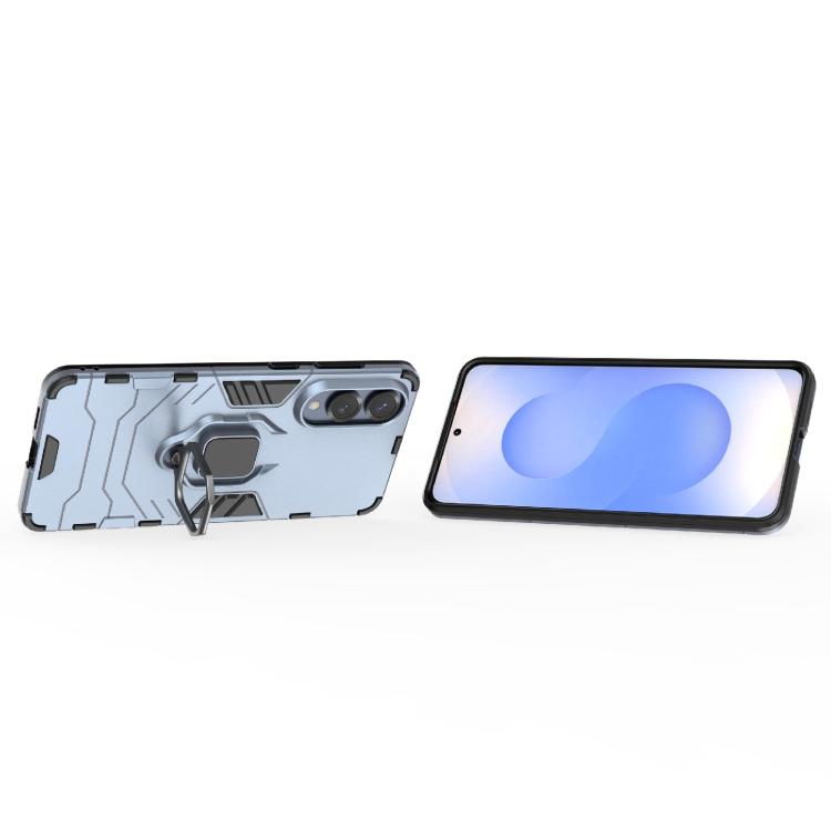 For Samsung Galaxy S25 Edge 5G PC + TPU Shockproof Protective Phone Case with Magnetic Ring Holder