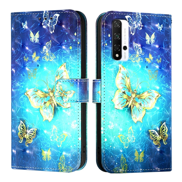 For Honor 20 / 20 Pro / 20S 4G 3D Painting Horizontal Flip Leather Phone Case