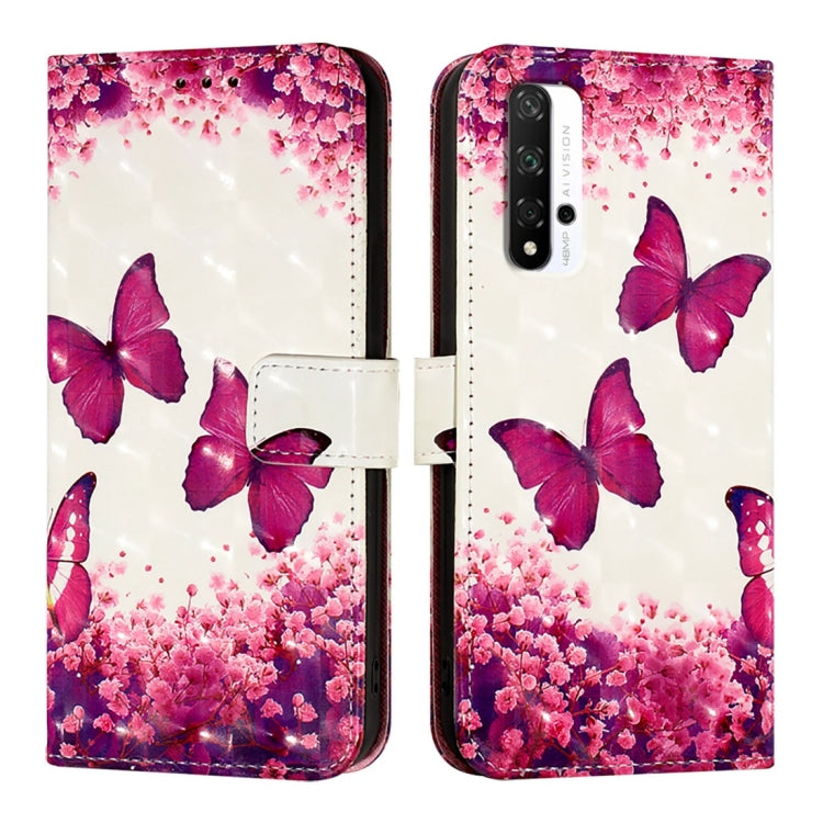 For Honor 20 / 20 Pro / 20S 4G 3D Painting Horizontal Flip Leather Phone Case