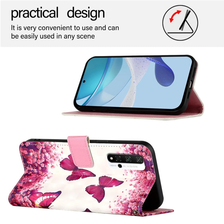 For Honor 20 / 20 Pro / 20S 4G 3D Painting Horizontal Flip Leather Phone Case