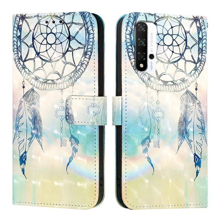 For Honor 20 / 20 Pro / 20S 4G 3D Painting Horizontal Flip Leather Phone Case