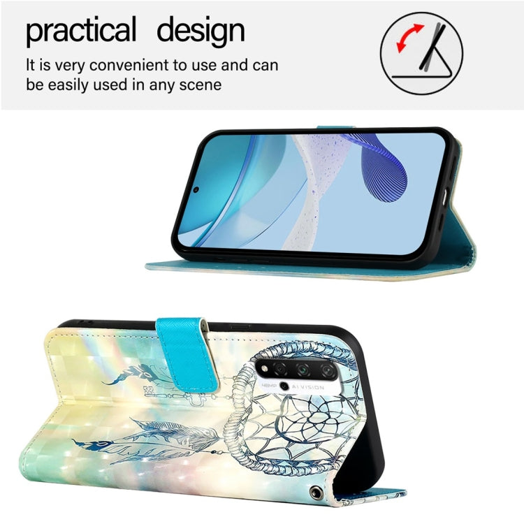 For Honor 20 / 20 Pro / 20S 4G 3D Painting Horizontal Flip Leather Phone Case