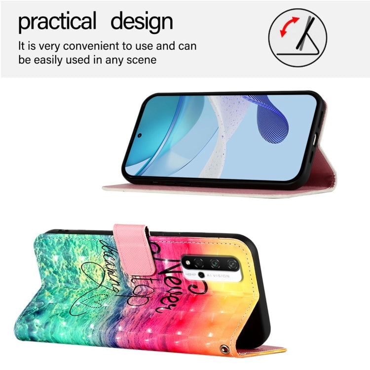 For Honor 20 / 20 Pro / 20S 4G 3D Painting Horizontal Flip Leather Phone Case