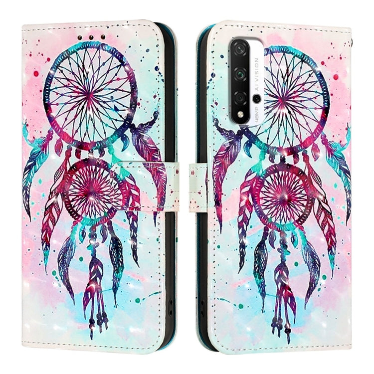 For Honor 20 / 20 Pro / 20S 4G 3D Painting Horizontal Flip Leather Phone Case