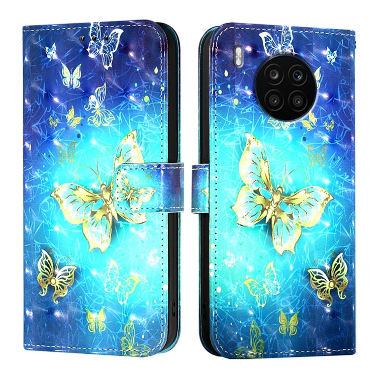 For Honor 50 Lite / Huawei Nova 8i 3D Painting Horizontal Flip Leather Phone Case