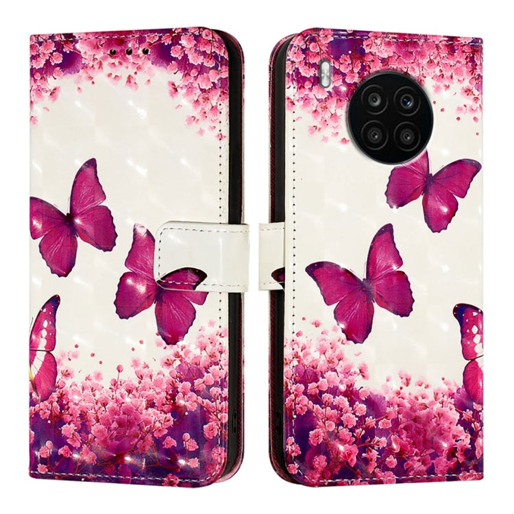 For Honor 50 Lite / Huawei Nova 8i 3D Painting Horizontal Flip Leather Phone Case