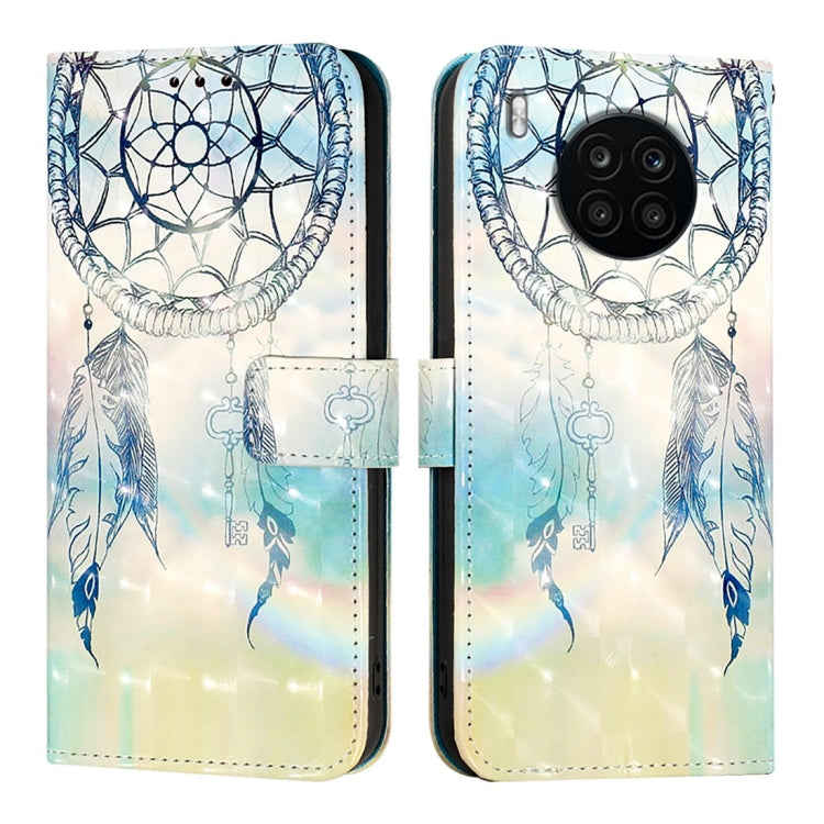 For Honor 50 Lite / Huawei Nova 8i 3D Painting Horizontal Flip Leather Phone Case