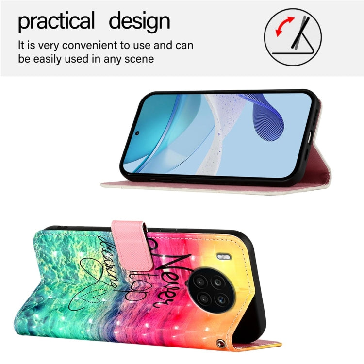 For Honor 50 Lite / Huawei Nova 8i 3D Painting Horizontal Flip Leather Phone Case