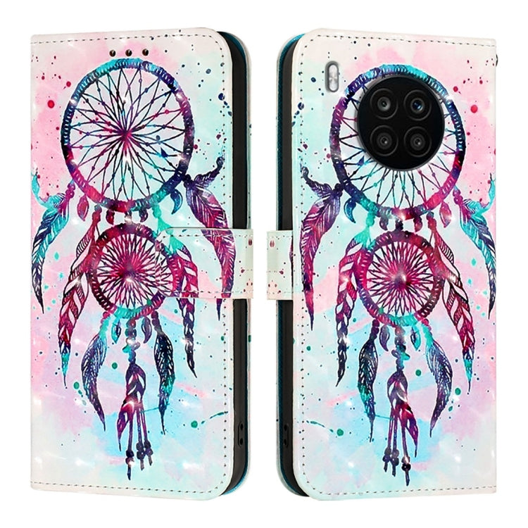 For Honor 50 Lite / Huawei Nova 8i 3D Painting Horizontal Flip Leather Phone Case