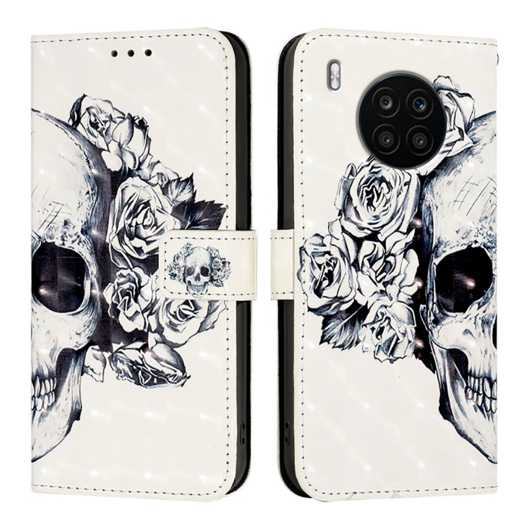 For Honor 50 Lite / Huawei Nova 8i 3D Painting Horizontal Flip Leather Phone Case
