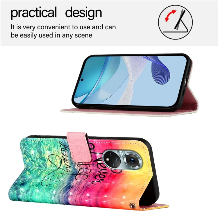 For Honor 50 Pro / Huawei Nova 9 Pro 3D Painting Horizontal Flip Leather Phone Case