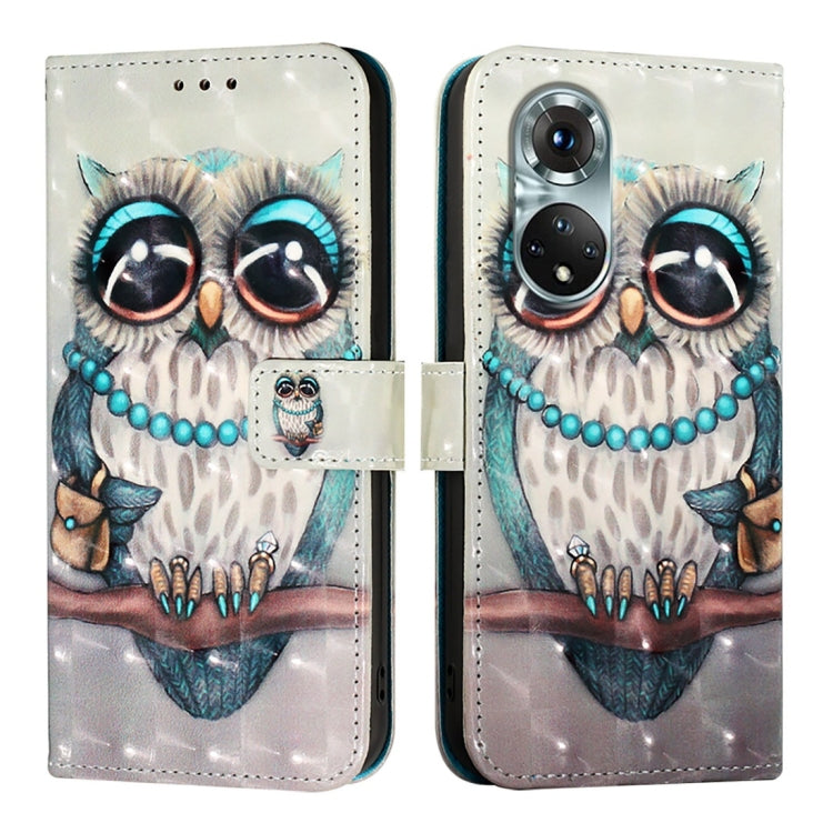 For Honor 50 Pro / Huawei Nova 9 Pro 3D Painting Horizontal Flip Leather Phone Case