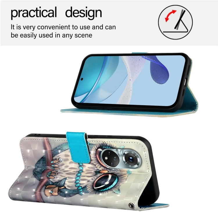 For Honor 50 Pro / Huawei Nova 9 Pro 3D Painting Horizontal Flip Leather Phone Case
