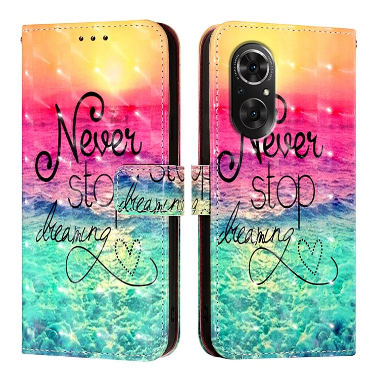 For Honor 50 SE / Huawei Nova 9 SE 3D Painting Horizontal Flip Leather Phone Case