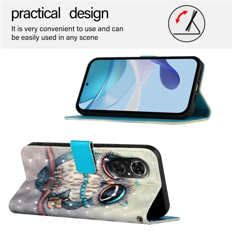For Honor 50 SE / Huawei Nova 9 SE 3D Painting Horizontal Flip Leather Phone Case