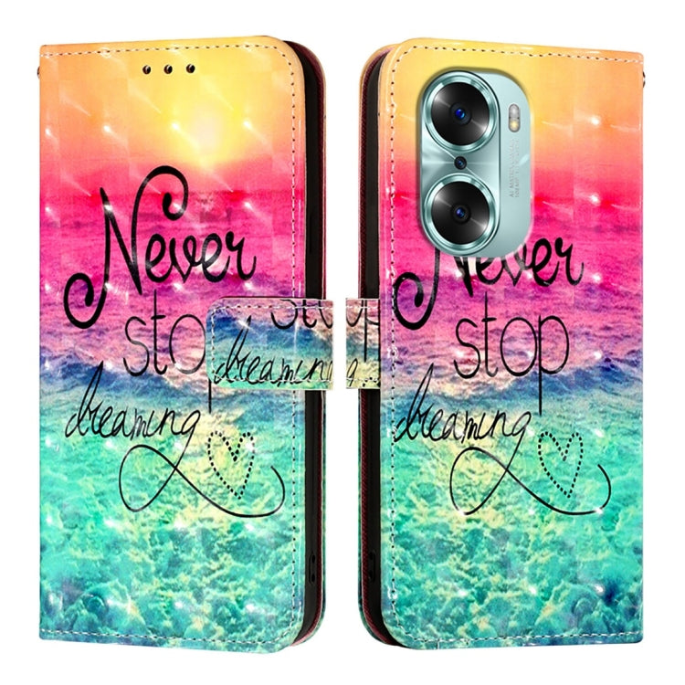 For Honor 60 3D Painting Horizontal Flip Leather Phone Case