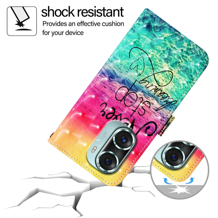 For Honor 60 Pro 3D Painting Horizontal Flip Leather Phone Case