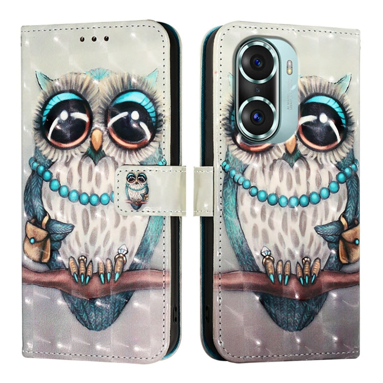 For Honor 60 Pro 3D Painting Horizontal Flip Leather Phone Case