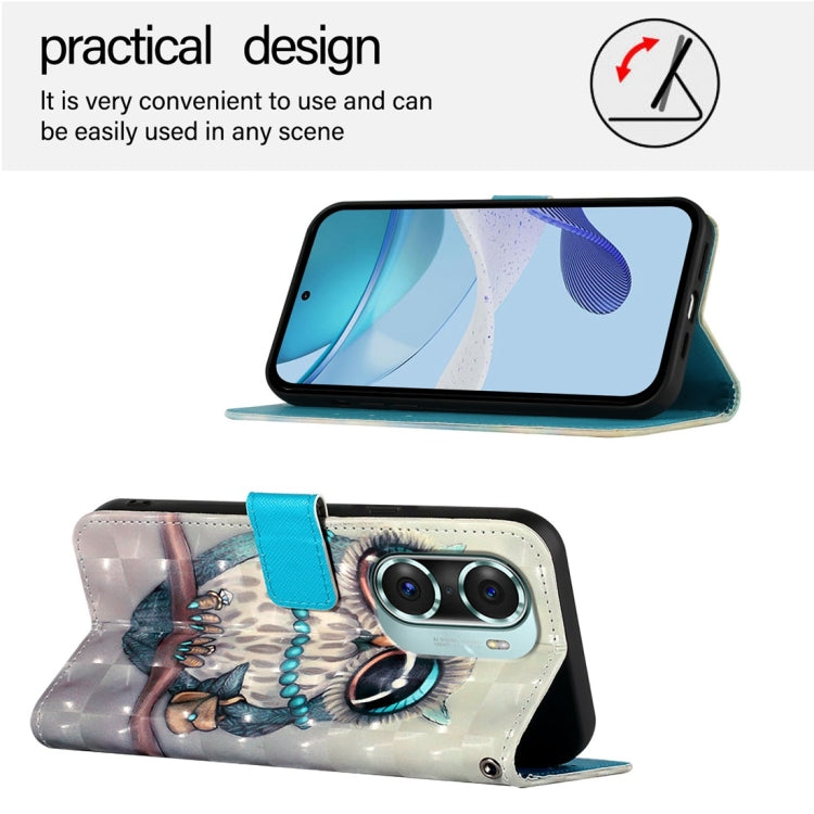For Honor 60 Pro 3D Painting Horizontal Flip Leather Phone Case