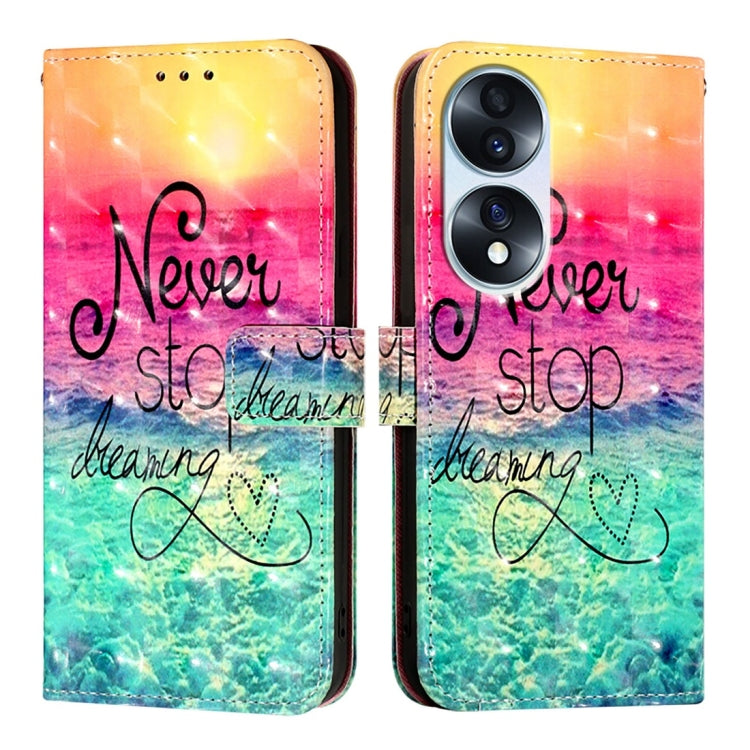 For Honor 70 3D Painting Horizontal Flip Leather Phone Case