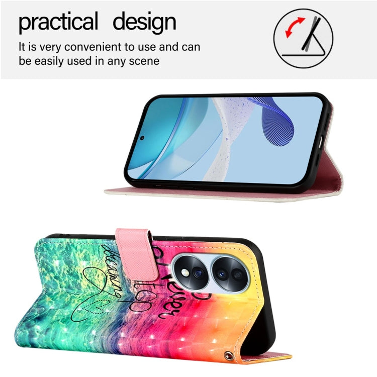 For Honor 70 3D Painting Horizontal Flip Leather Phone Case