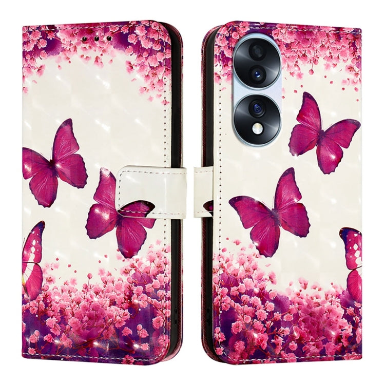 For Honor 70 Pro 3D Painting Horizontal Flip Leather Phone Case