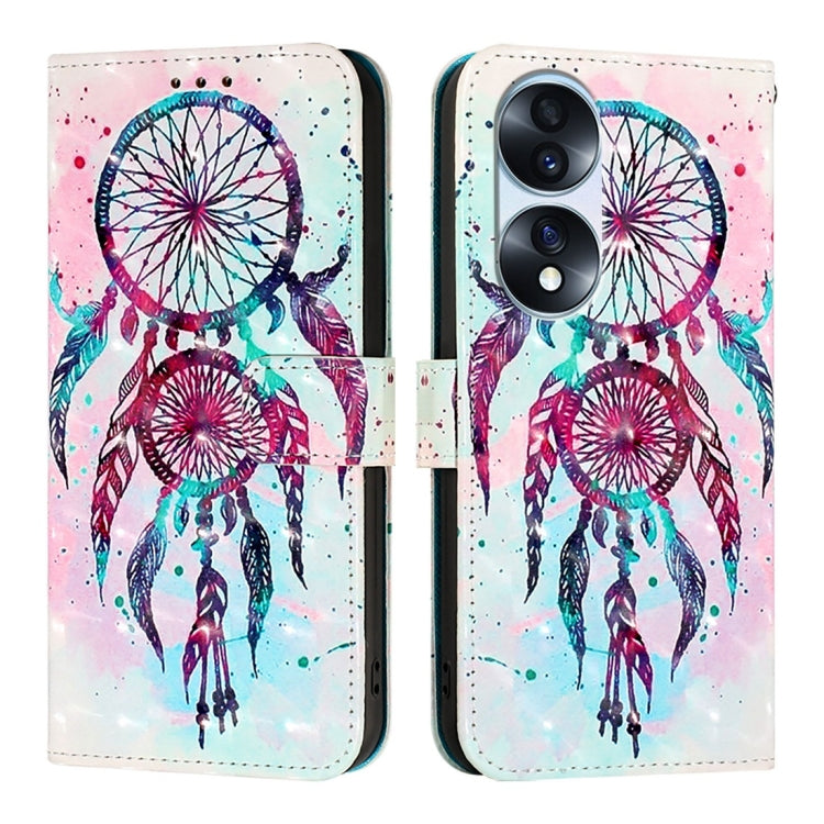 For Honor 70 Pro 3D Painting Horizontal Flip Leather Phone Case