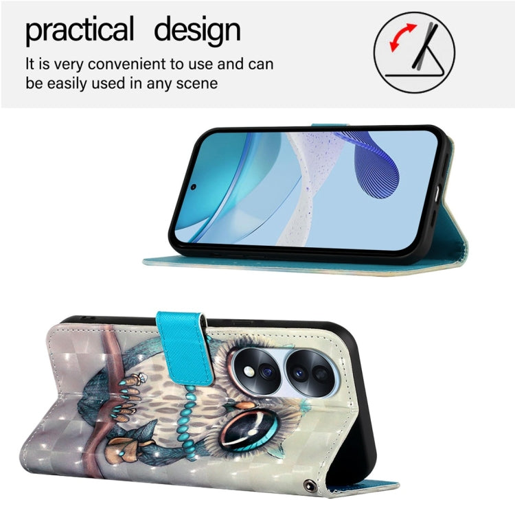 For Honor 70 Pro 3D Painting Horizontal Flip Leather Phone Case