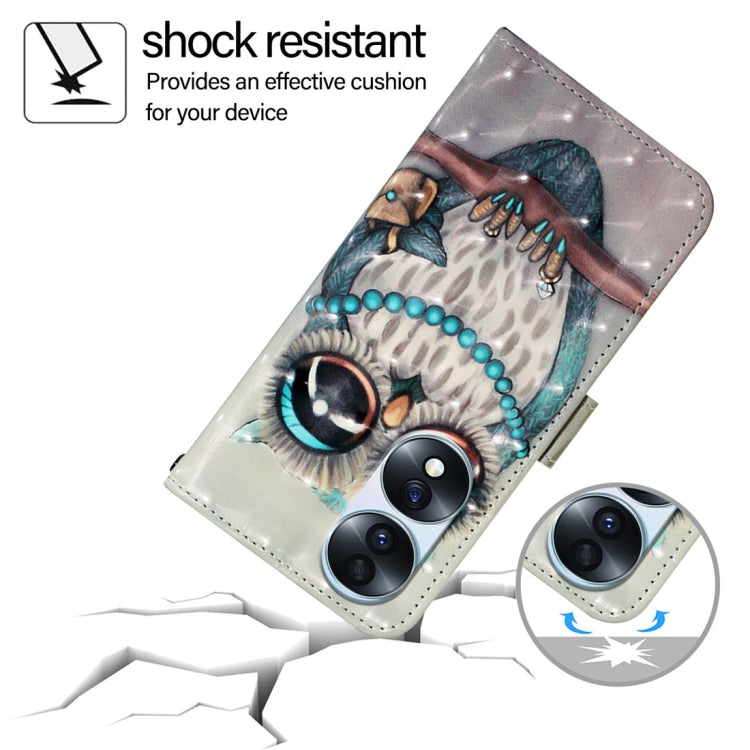 For Honor 70 Pro 3D Painting Horizontal Flip Leather Phone Case