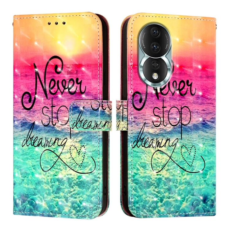 For Honor 80 3D Painting Horizontal Flip Leather Phone Case