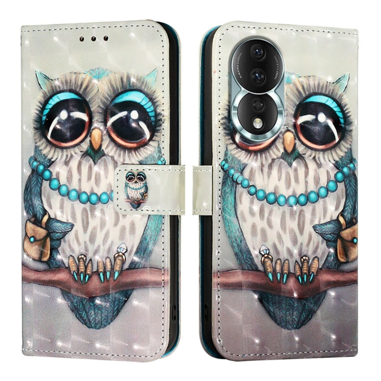 For Honor 80 3D Painting Horizontal Flip Leather Phone Case