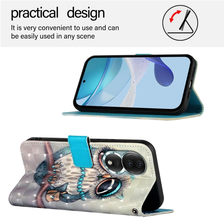 For Honor 80 3D Painting Horizontal Flip Leather Phone Case