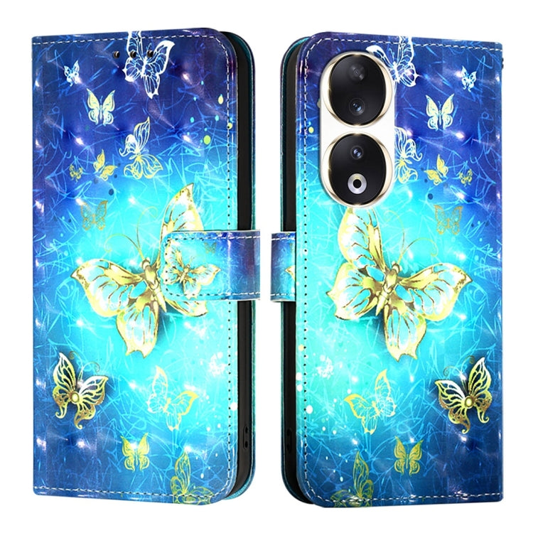 For Honor 90 3D Painting Horizontal Flip Leather Phone Case