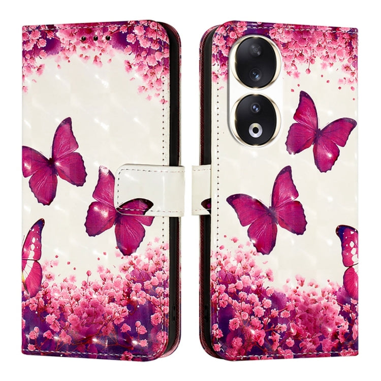 For Honor 90 3D Painting Horizontal Flip Leather Phone Case
