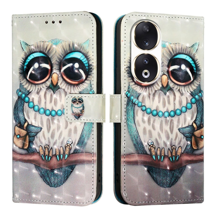 For Honor 90 3D Painting Horizontal Flip Leather Phone Case