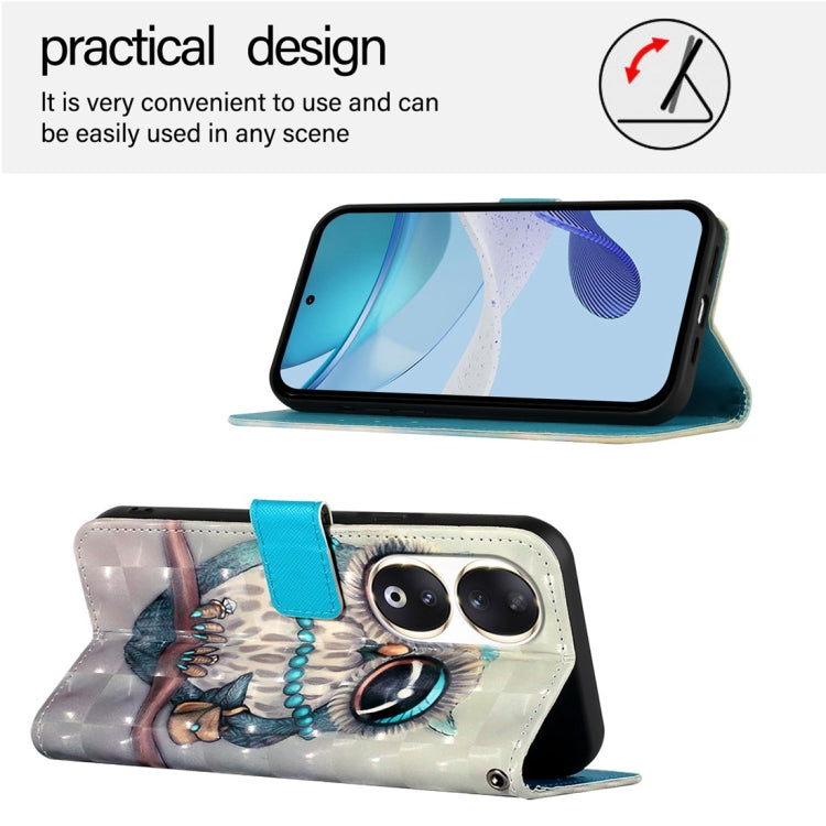 For Honor 90 3D Painting Horizontal Flip Leather Phone Case