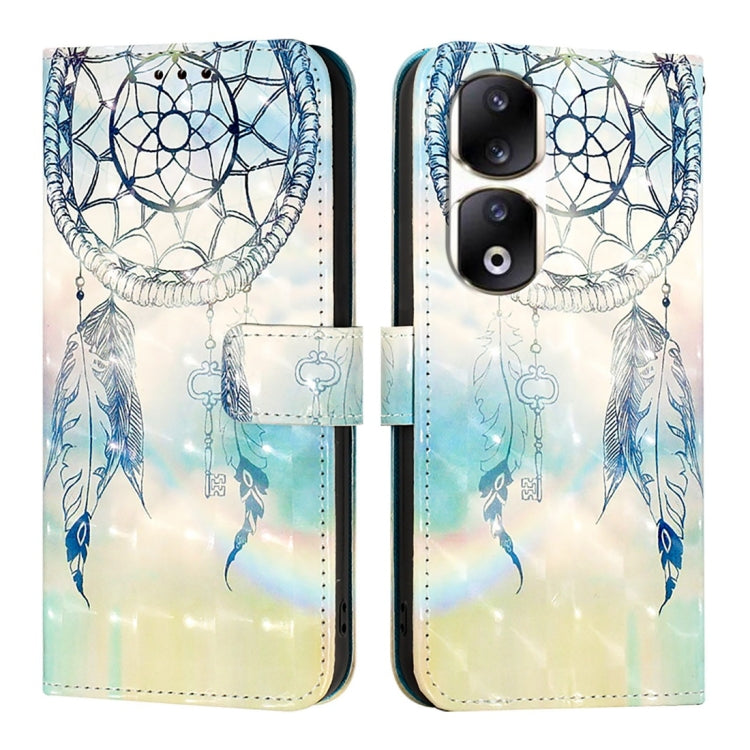 For Honor 90 Pro 3D Painting Horizontal Flip Leather Phone Case