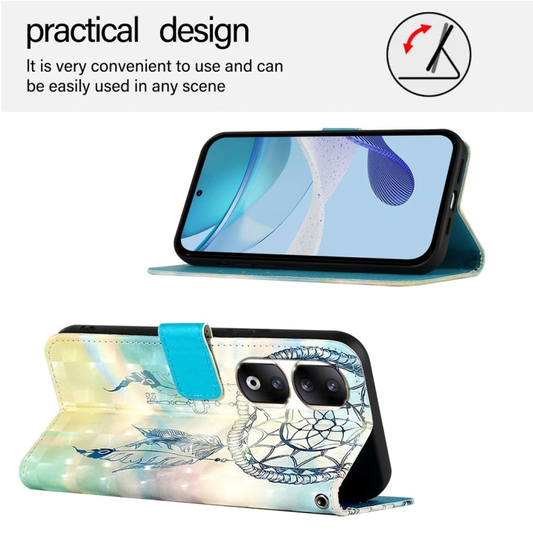 For Honor 90 Pro 3D Painting Horizontal Flip Leather Phone Case