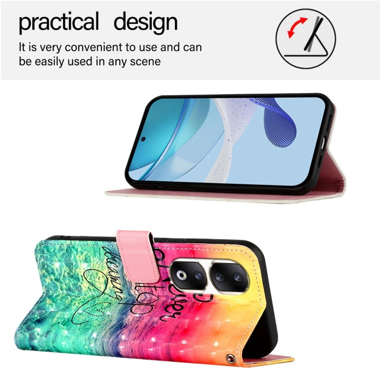 For Honor 90 Pro 3D Painting Horizontal Flip Leather Phone Case