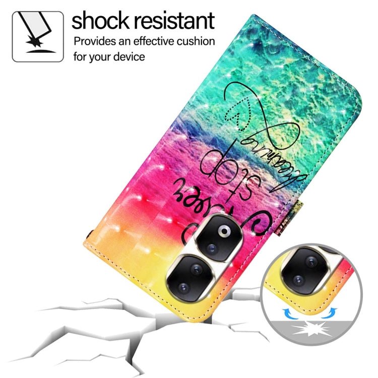 For Honor 90 Pro 3D Painting Horizontal Flip Leather Phone Case